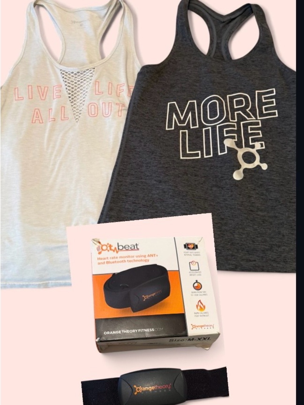 Orange theory Tank Tops & heart monitor